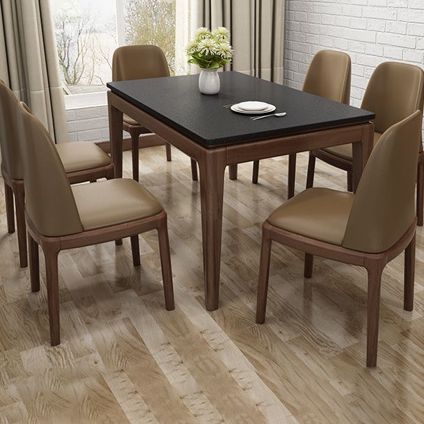 Minimalist Solid Wood Kitchen Dining Side Chair Solid Back Dining Side Chair