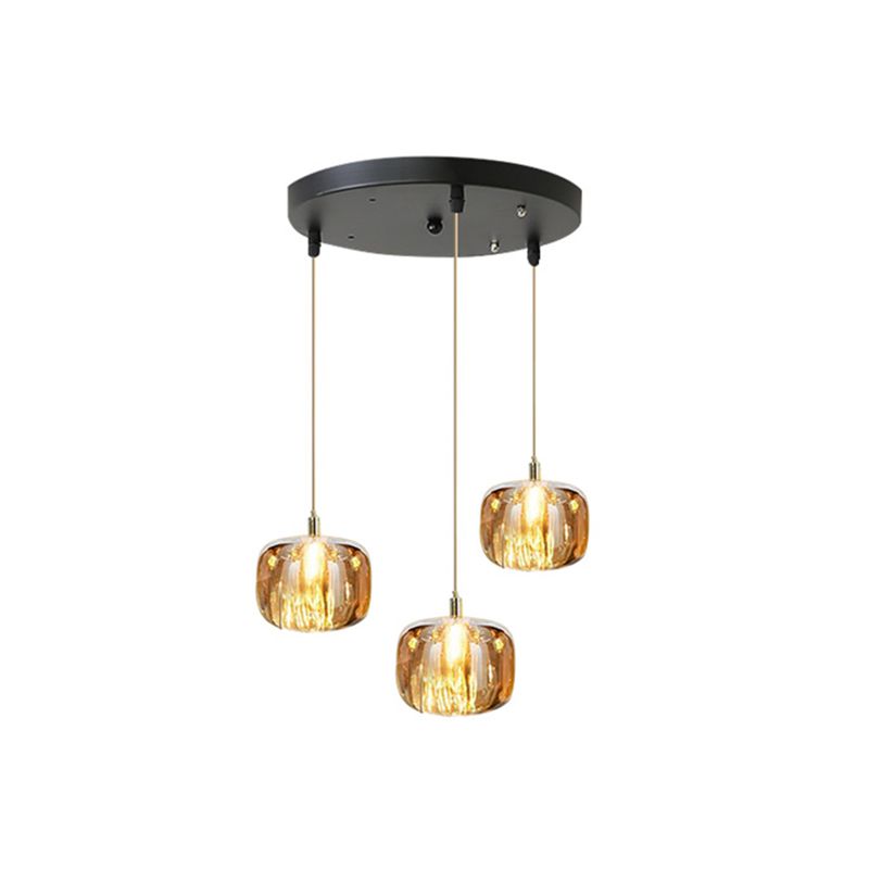 Modern Simple Style Crystal Pendant Lighting Crystal Globe Shade Hanging Lamp for Bedroom Bedside