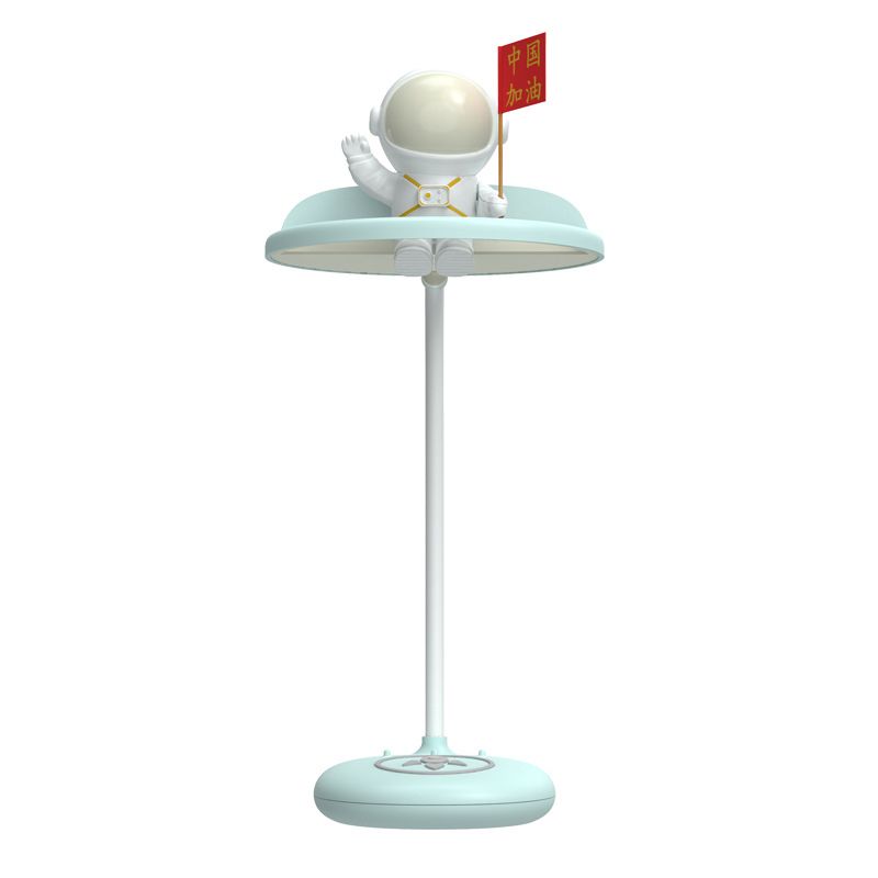 Modern Kids Table Light Timed Astronaut 1-Light Desk Lamp for Children's Room