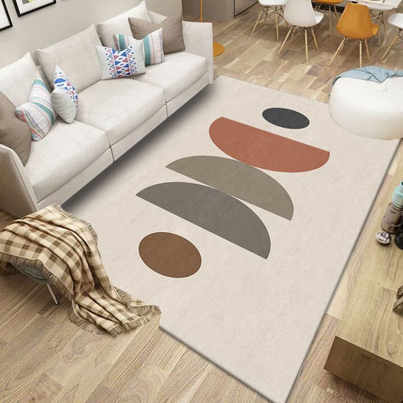 Minimalist Indoor Rug Washable Polyester Rug Home Decor Carpet for Sleeping Room