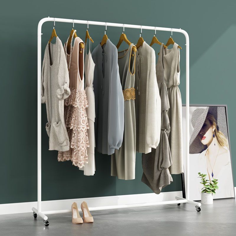 Contemporary Coat Rack Hanging Rail Metal Framed Entryway Kit