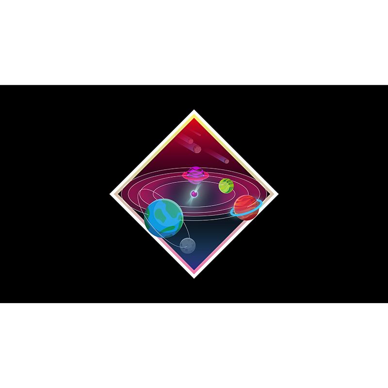 Modern Cosmic Galaxy Illustration Wall Mural Wallpaper for Living Room, Made to Measure