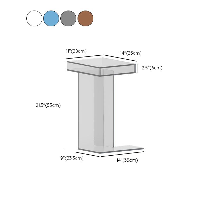 Contemporary Open Back Vertical Bookshelf Acrylic Bookshelf for Home Office