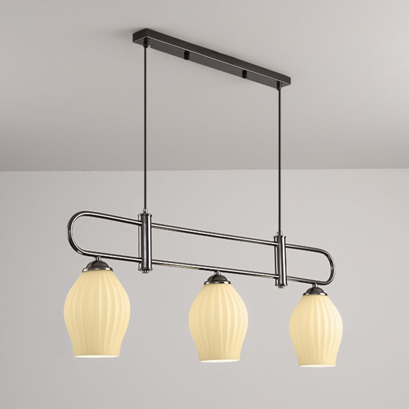 Modern Style Bell Shade Island Pendants Glass Pendant Lights for Dining Room