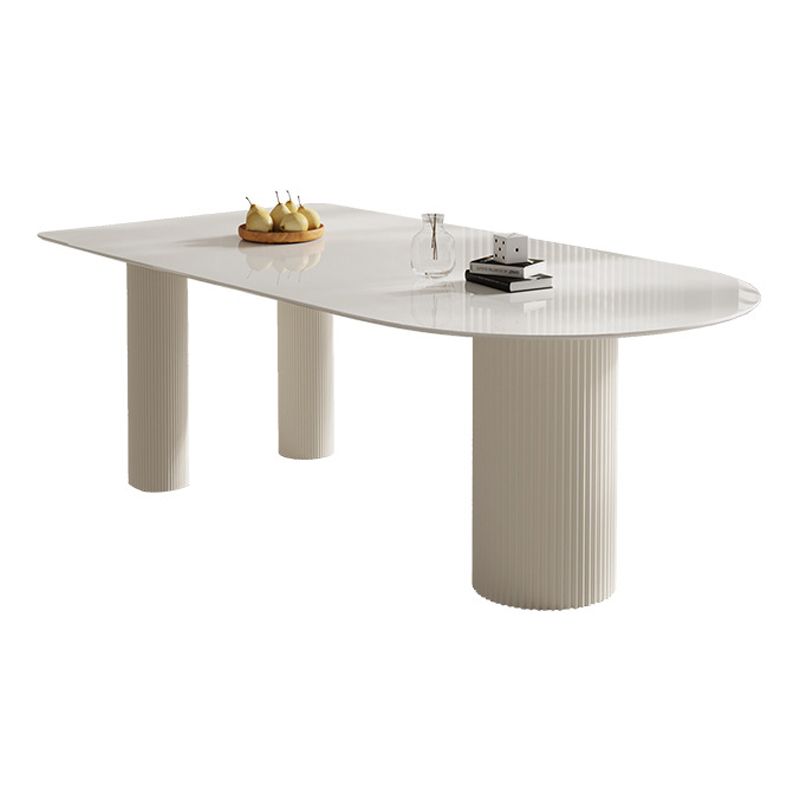 Modern Style White Dining Table Sintered Stone Table for Home