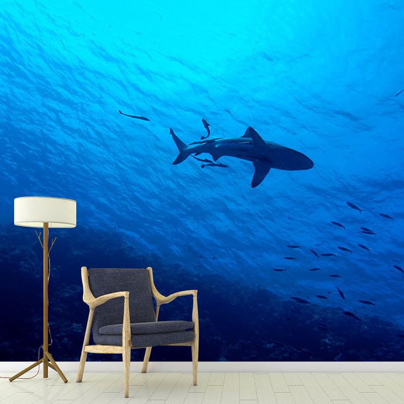Underwater World Mildew Resistant Wallpaper Sleeping Room Wall Mural