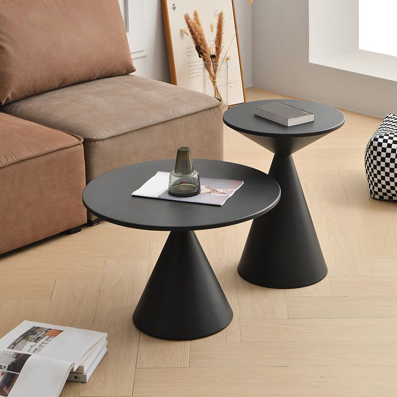 Mid-Century Modern Iron Coffee Table Pedestal Cocktail Table for Home