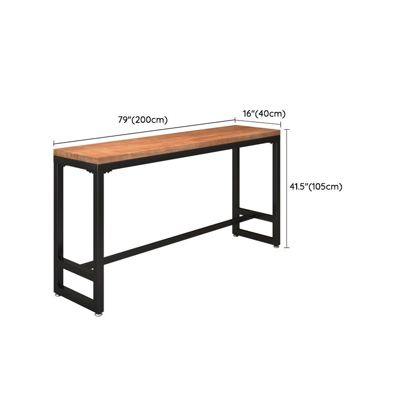 Industrial Rectangle Pub Table Set 1/4/6/7 Pieces Solid Wood Bistro Set
