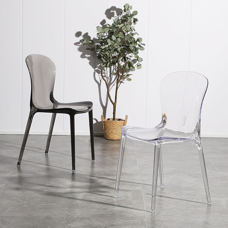 Contemporary Kitchen Dining Side Chair Plastic Parsons Chairs