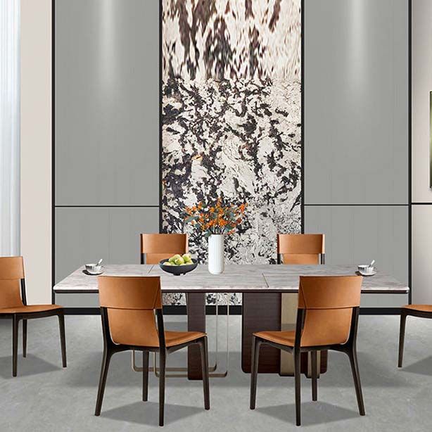 Faux Leather Kitchen Dining Side Chair Armless Dining Chair with Wood Legs