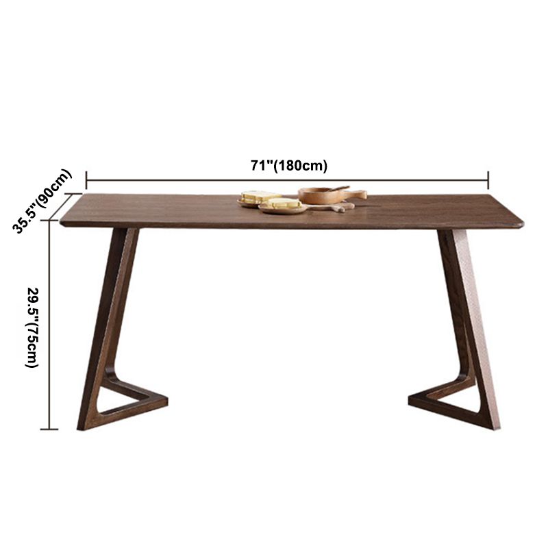 Table à manger en bois de cendres contemporain double piédestal à base de bois massif de base de base pour la maison