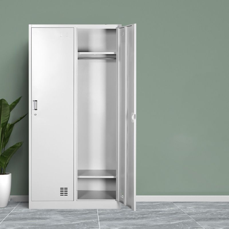 Contemporary Style Wardrobe Metal Home Wardrobe Closet with Locks