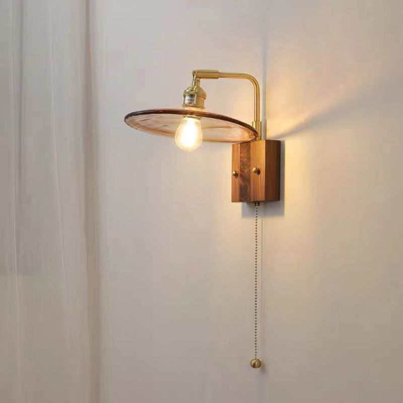 Minimalist Glass Shade Wall Light Fixture Industrial Wall Light Sconce for Bedroom
