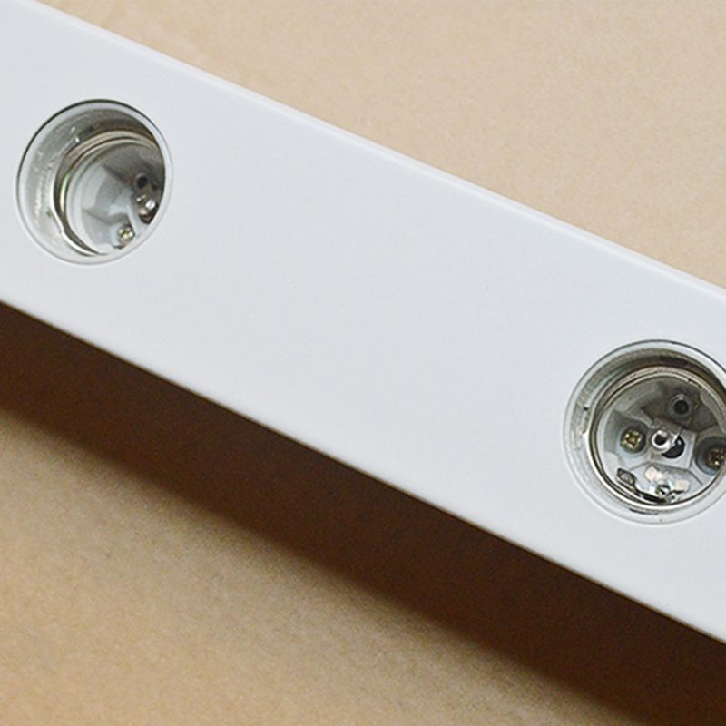 Metal Rectangular Wall Sconce Lighting Nordic Style Wall Lighting Fixture in White