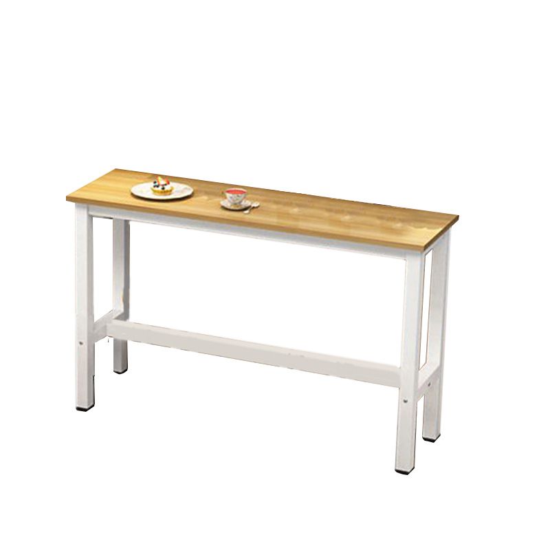 Modern Bar Height Table Metal and Wood Bistro Bar Table for Patio Use