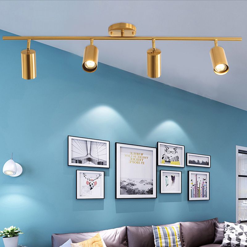 Nordic LED Track Lighting Surface Mounted Metal Spotlight for Living Room Dining Room Home and Clothing Store Commercial Shop