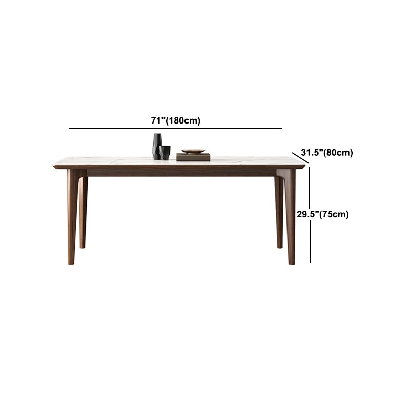 Modern Style Sintered Stone Dining Set Wood 1/3/4/5/7 Pieces Dining Set for Dining Areas