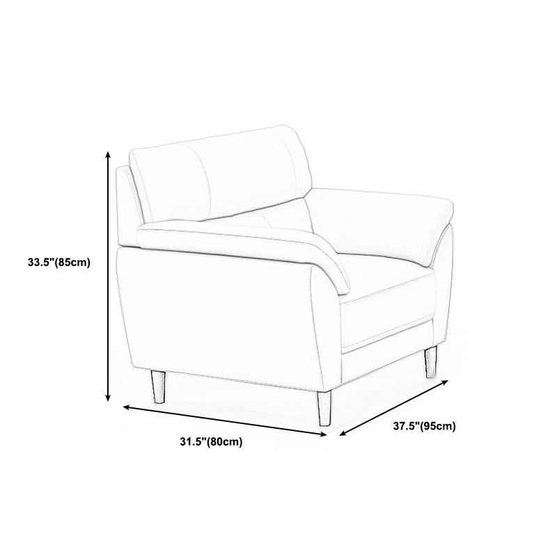 Sewn Pillow Back Pillow Top Arm Ultra-Modern Sofa with Stain Resistant