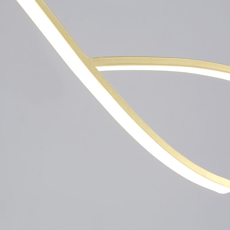 Contemporary Style Linear Shape Pendant Lights Metal 3 Light Pendant Lighting Fixtures