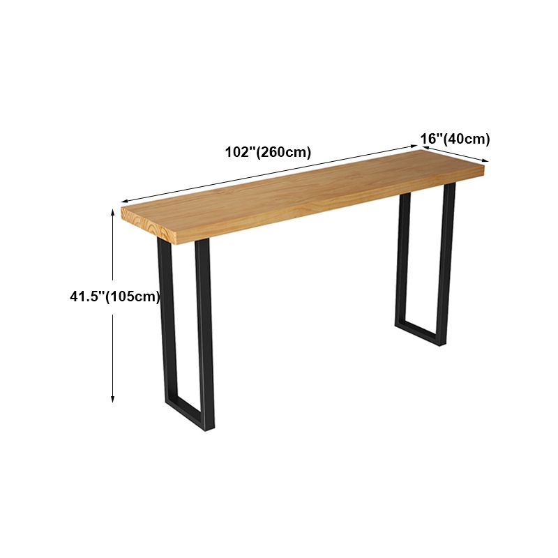 Cafe and Break-room Bistro Bar Desk Modern Rectangle Wood Counter-height Pub Table