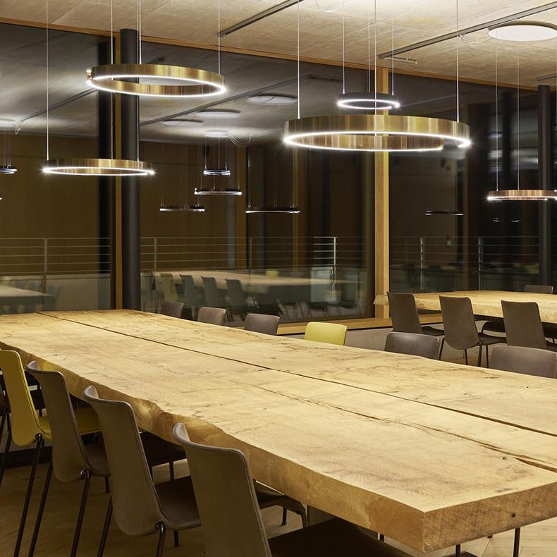 Contemporary LED Suspension Light Acrylic Shade Hanging Lights for Living Room