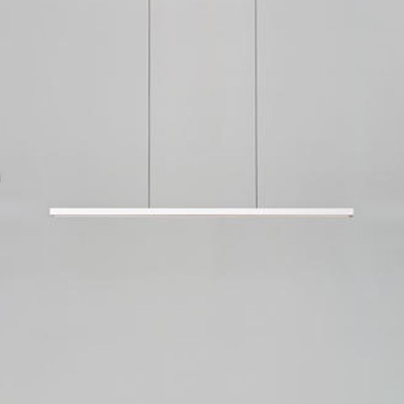 Modern Rectangle Island Lamps 1-Head Restaurant Pendant Light Fixtures with Acrylic Shade