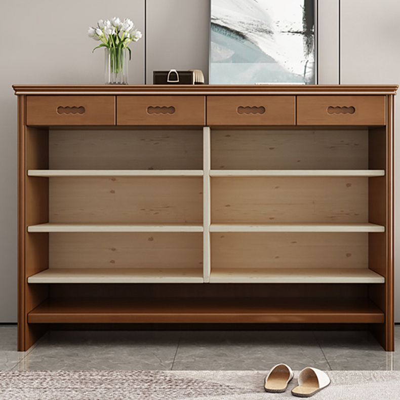 Mid-Century Modern Cabinet in Rubberwood with 2 Drawers and 3 Doors