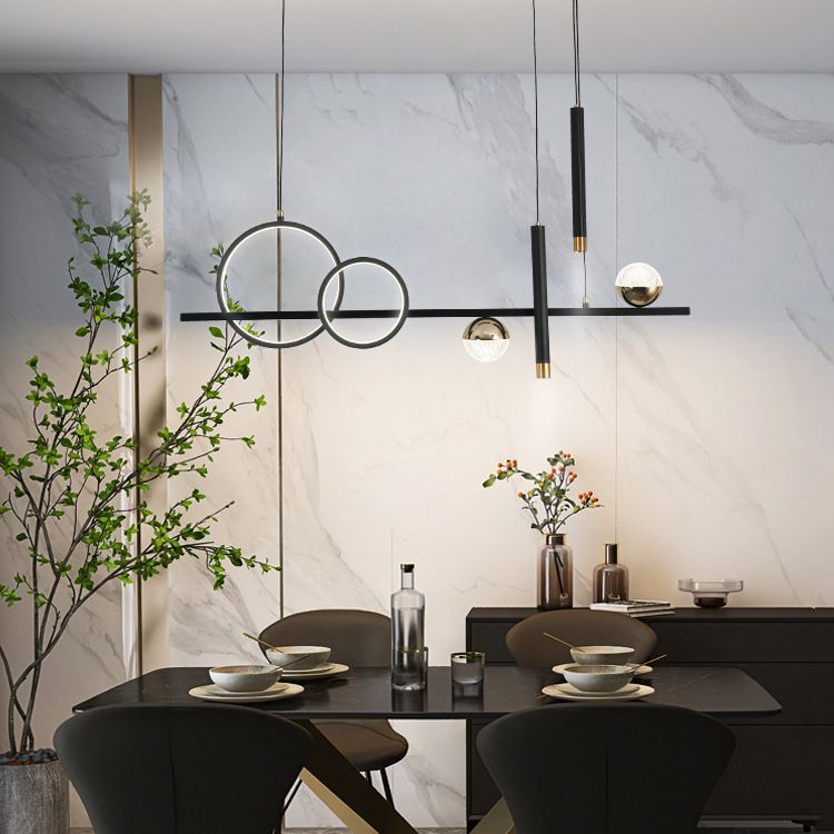 Multiple-Light Globe Island Lighting Modern Metal Island Pendant Lights