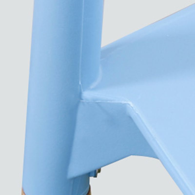 Home Plastic Armless Dining Chair Open Back Dining Side Chairs with Wood Legs