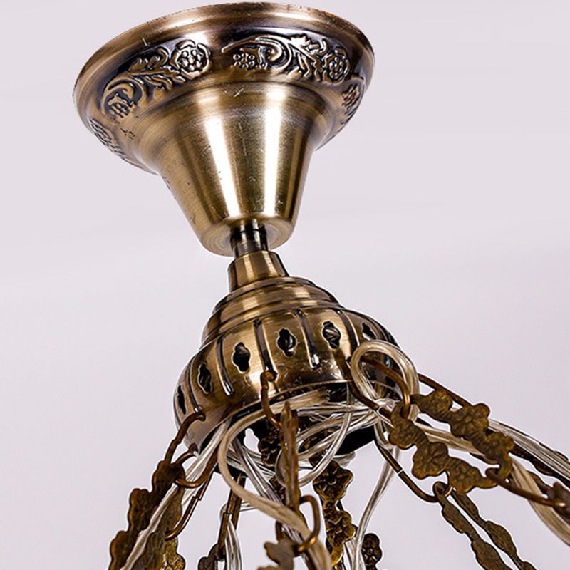 Lampada a sospensione in vetro in vetro in stile industriale in tela lacrima per soggiorno per soggiorno