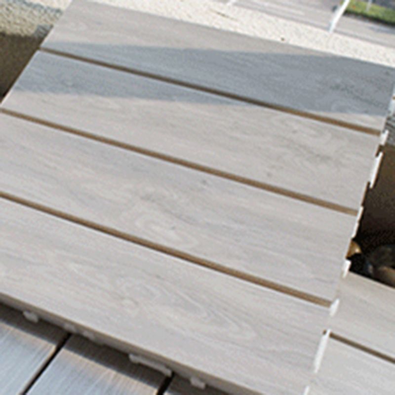 Outdoor Floor Patio Stripe Composite Square Water-resistant Deck Plank