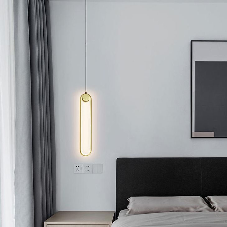 Metal oblong suspendu au plafond de style moderne