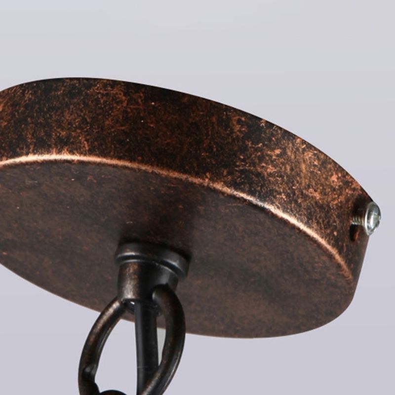 Luce a sospensione in ferro battuto a 1 luce vintage fienile a soffitto per la barra