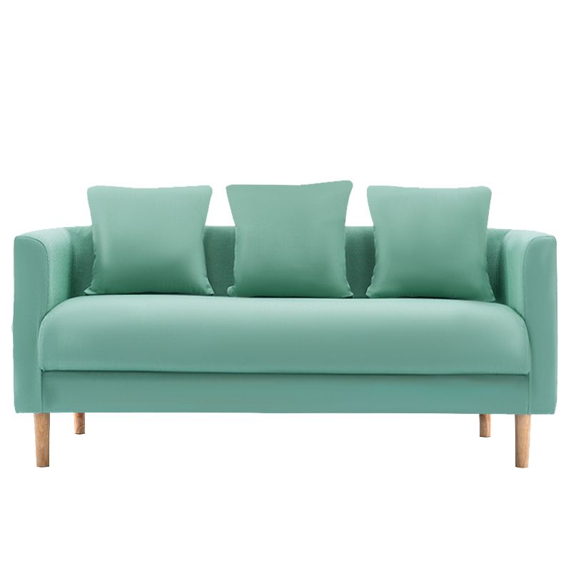 3-Seater Single Cushion Sofa Scandinavian Linen Sofa with 3 Pillows