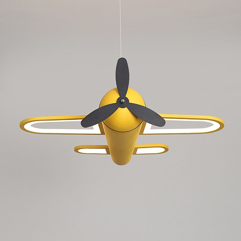 Propeller Jet Hanging Deckenleuchte Cartoon Acrylkinder Spielzimmer LED Kronleuchter