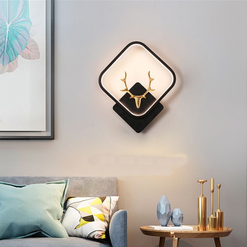 Wohnzimmer Moderne Wandleuchte schwarze LED Einfache 1 leichte Wandmontage Licht