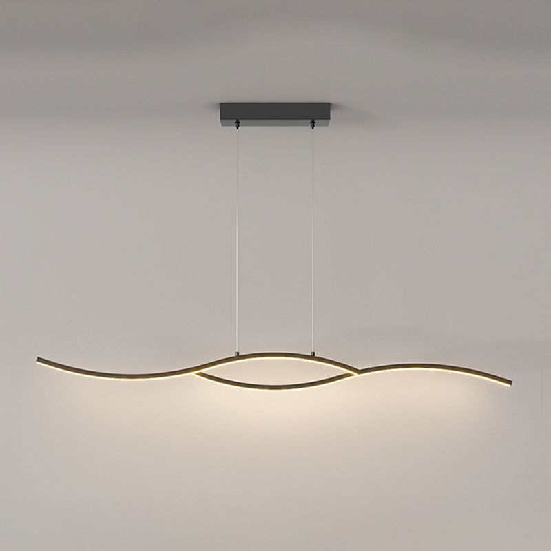 2-Light Modern Island Lighting Black/White LED Ceiling Light for Bedroom