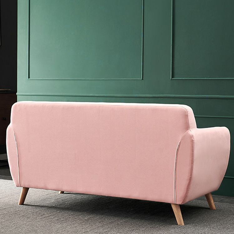 32.28" H Cotton Blend 3 Seater Flared Arm Sofa for Living Room