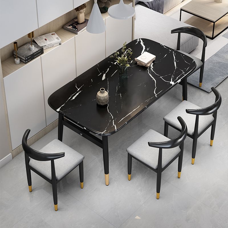 Silla lateral de comedor de estilo contemporáneo de metal con respaldo abierto interior que cena la silla lateral