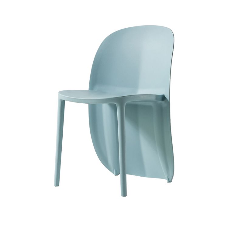 Silla de comedor de plástico de estilo nórdico, sillas laterales sin brazos para cocina (juego de 2)