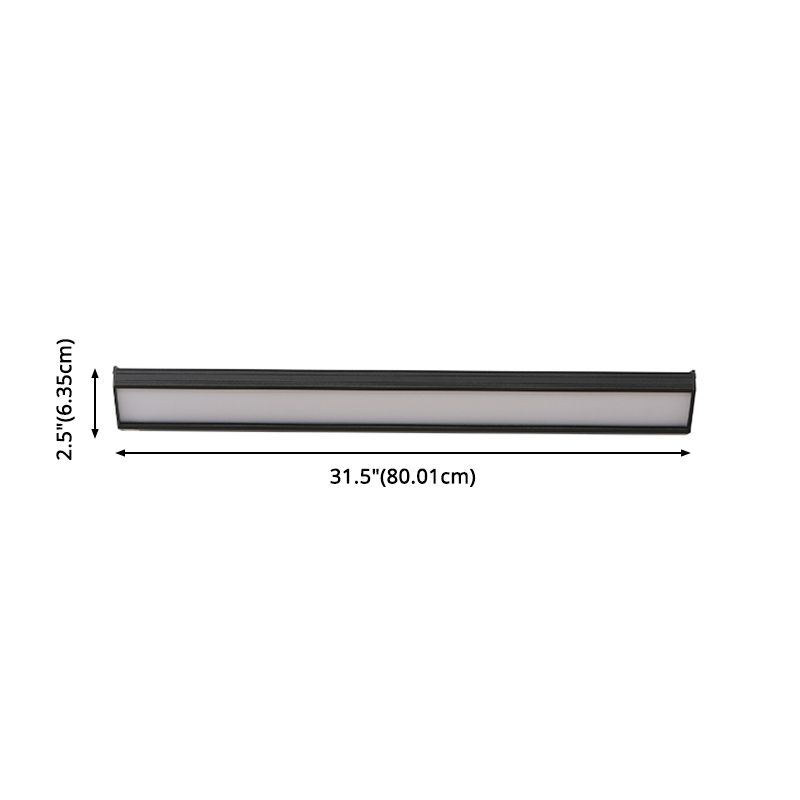 Rectangle Vanity Wall Sconce Fixtures Modern Minimalist Style Acrylic Single Vanity Light