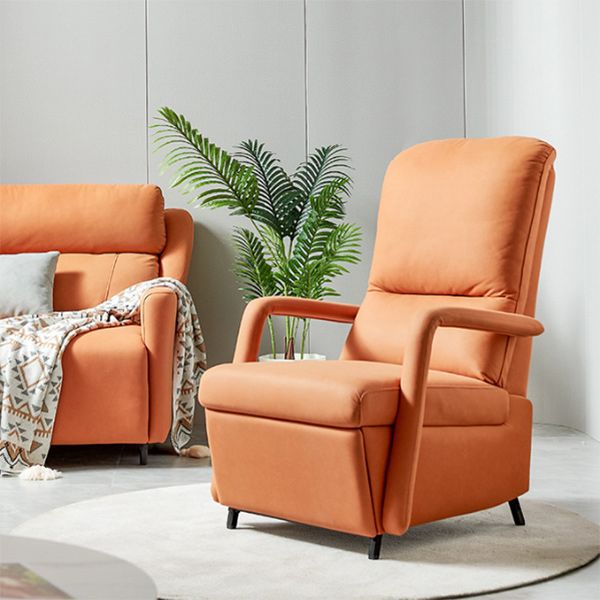 Faux Leather Recliner Chair Manial-Push Back Recliners with Footrest