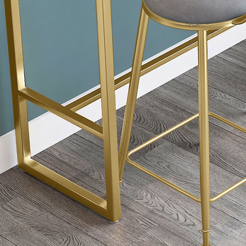 White Faux Marble Table Modern Style Bistro Bar Table for Patio Use