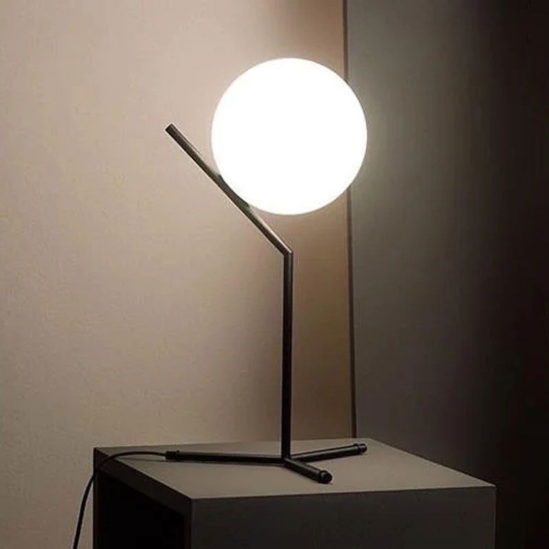 Hedendaagse stijl bolvormige tafel lichtglas slaapkamer nachttafellamp