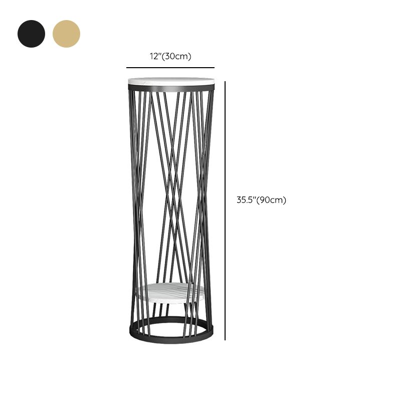 Mid-Century Contemporary Solid Marble Round/Square Frame Living Room Side End Table