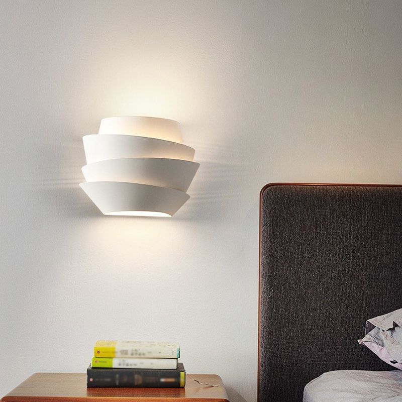 2 - Light Kids Style Wall Mounted Fixture Unique Metal Wall Sconce in White