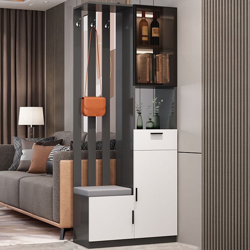Rectangle Wood Cabinet 11.81" Wide 3-door Accent Cabinet with Drawer