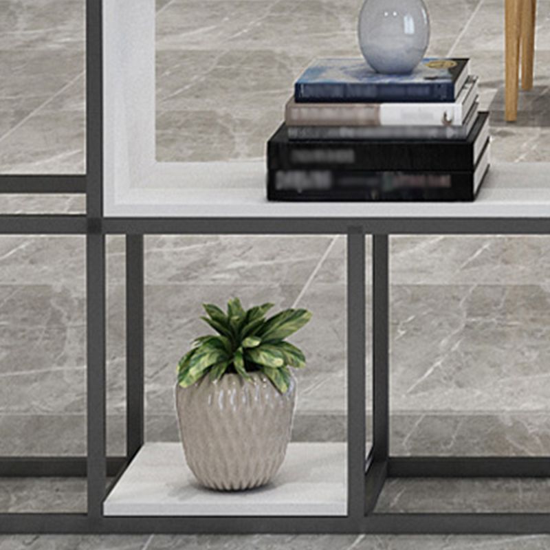 Open Back Bookshelf Industrial Style Solid Wood Bookcase for Home Office