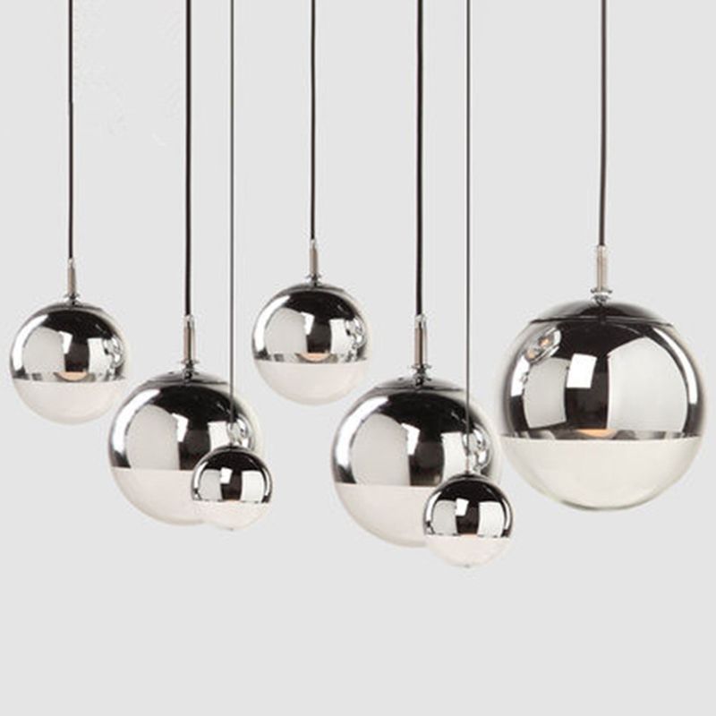 Globe Hanging Pendant Light Modern Simple Glass Pendant Light Fixtures for Restaurant