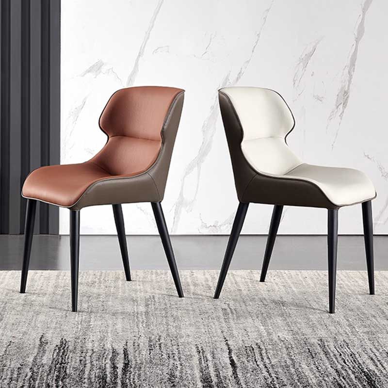 Chaise de style rembourré de style moderne chaise Parsons wingback empilable pour la maison